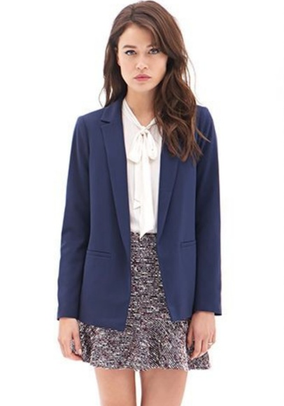Forever 21 Navy Blue Blazer - Picture 6 of 7